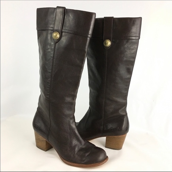 Coach Shoes - Black Leather Knee-High Boots